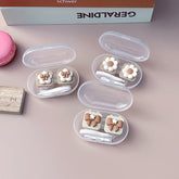 Estuche para lentes de contacto de color flor